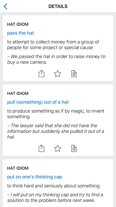 Ảnh chụp màn hình của Eyes & Clothing idioms