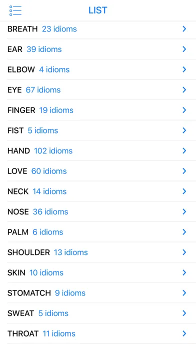 Body & Love idioms Screenshots