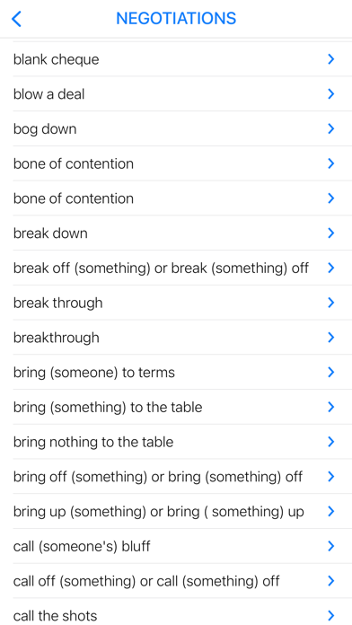 Скриншоты Education & Negotiation idioms