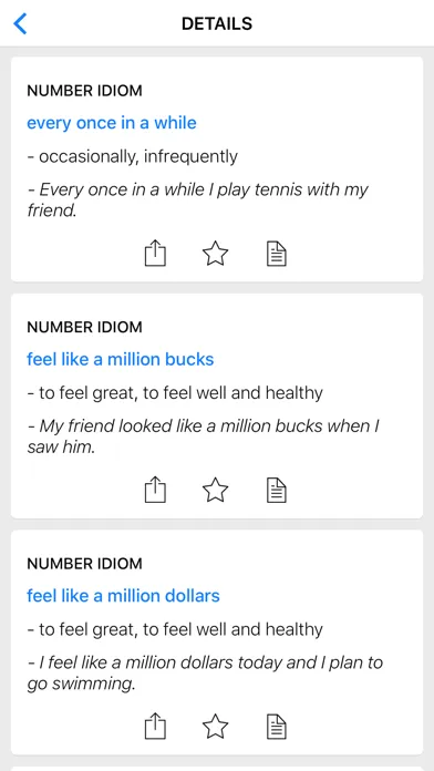 Capturas de tela do Number & Business idioms