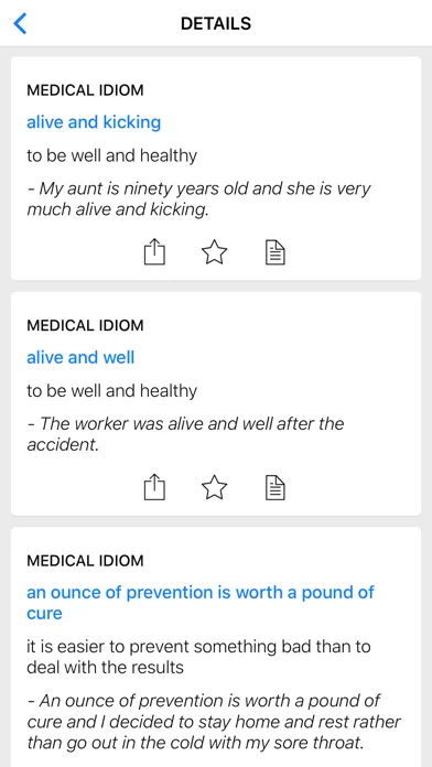 Screenshot di Time & Medical idioms