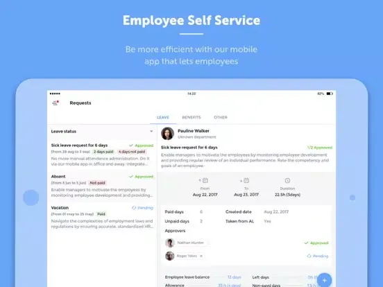 ภาพหน้าจอของ KPI Humans – HR app iPad 