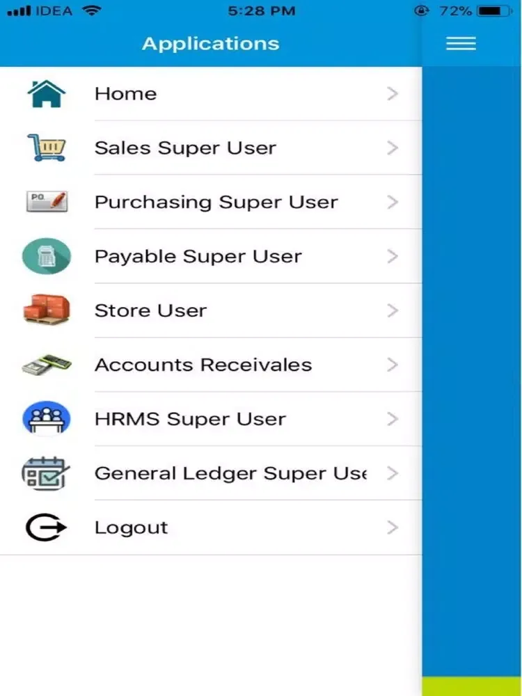 Tangkapan layar KPIT EBS Mobile App iPad 