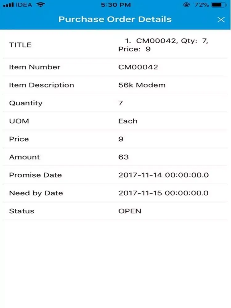 Tangkapan layar KPIT EBS Mobile App iPad 