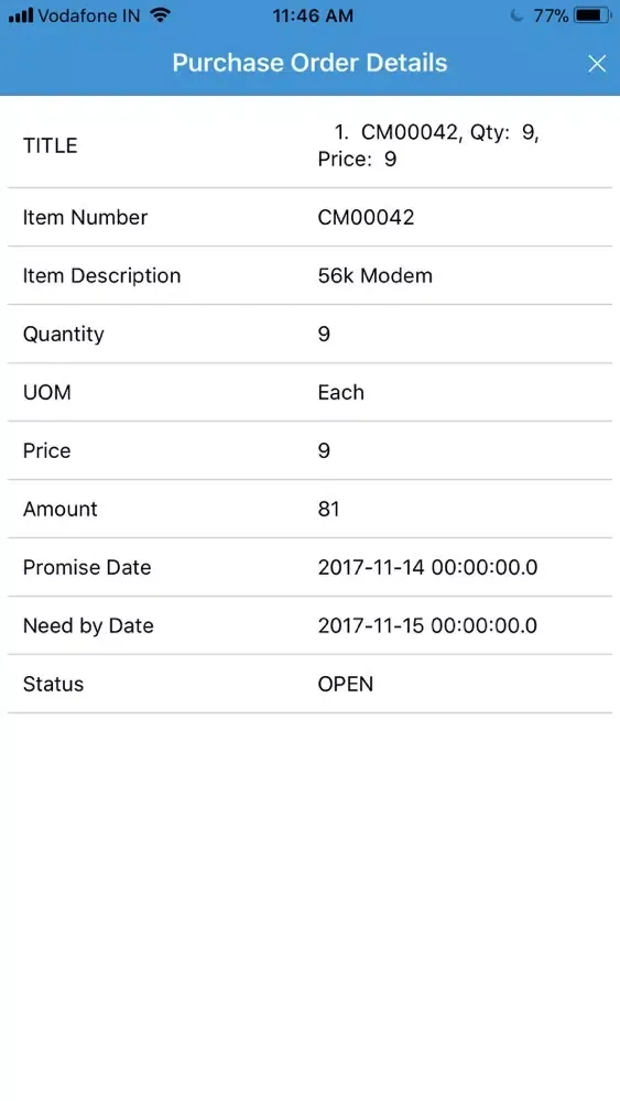 Tangkapan layar KPIT EBS Mobile App