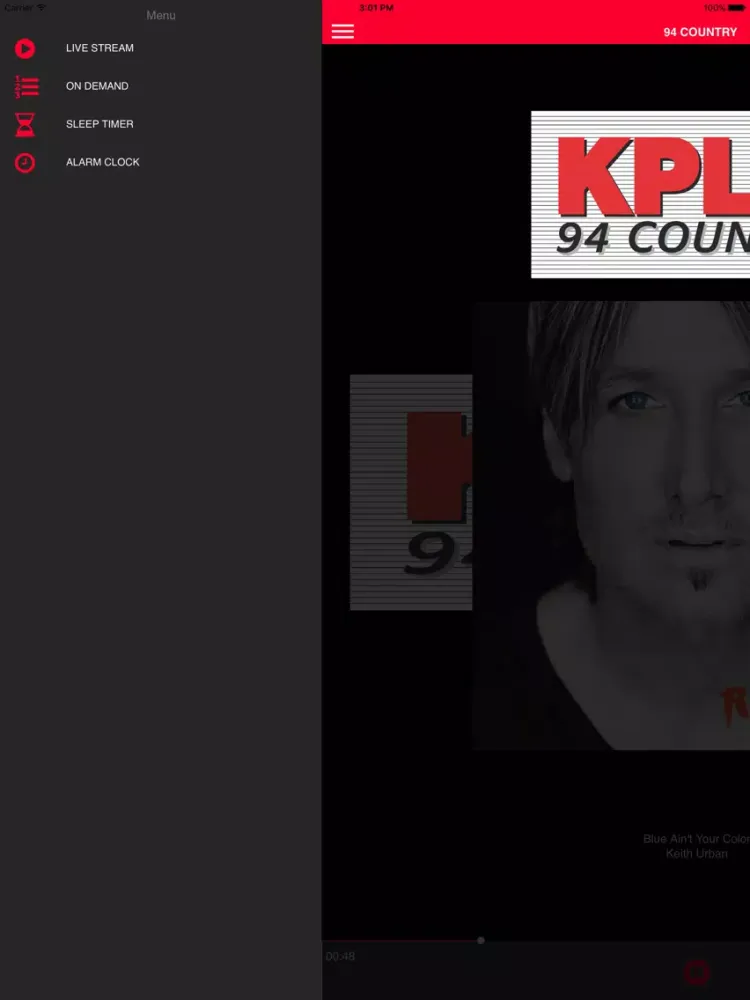 Tangkapan skrin KPLO 94 Country iPad 