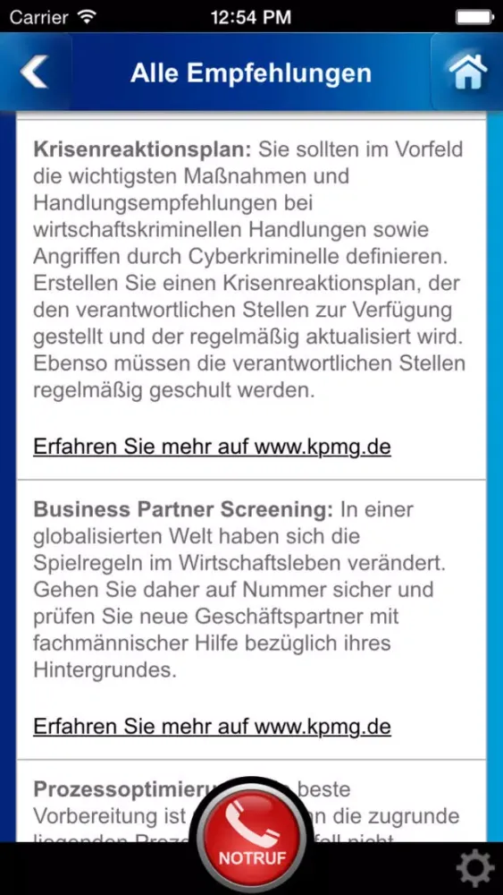 KPMG Forensic Krisenmanager سکرین شاٹس