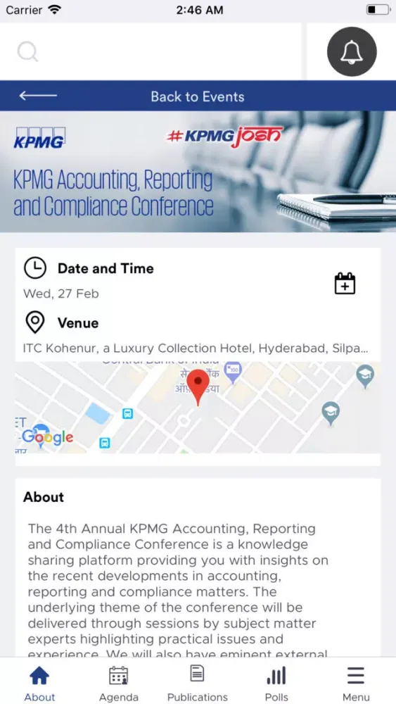 KPMG India Accounting Event スクリーンショット