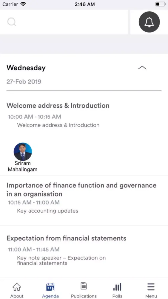 KPMG India Accounting Event スクリーンショット