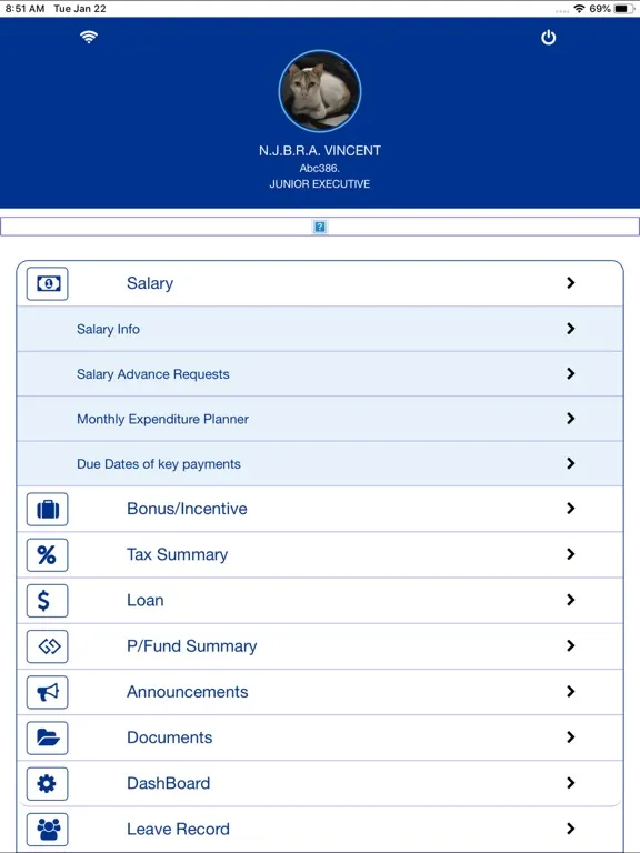 Captures d'écran de KPMG mypay iPad 