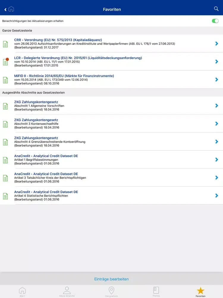 ภาพหน้าจอของ KPMG LexLinks iPad 
