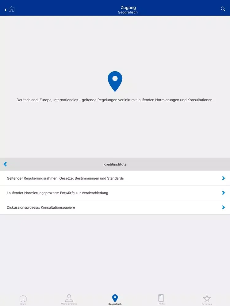 ภาพหน้าจอของ KPMG LexLinks iPad 