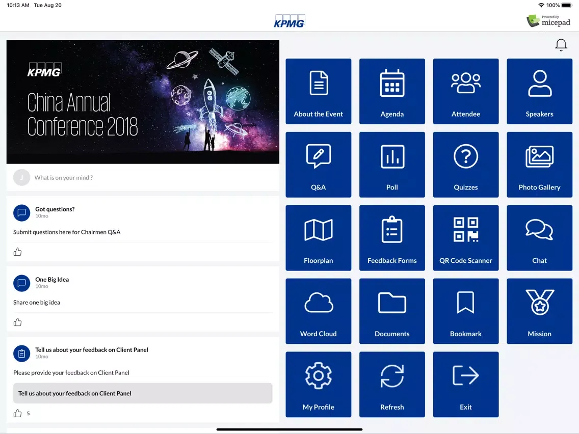 KPMG China Annual Conference iPad  Screenshots