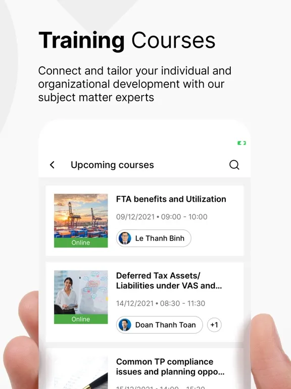 Ảnh chụp màn hình của KPMG OnDemand iPad 