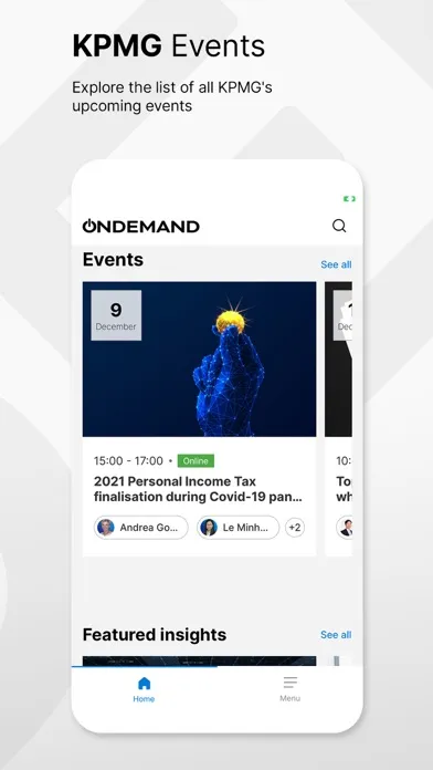 Ảnh chụp màn hình của KPMG OnDemand