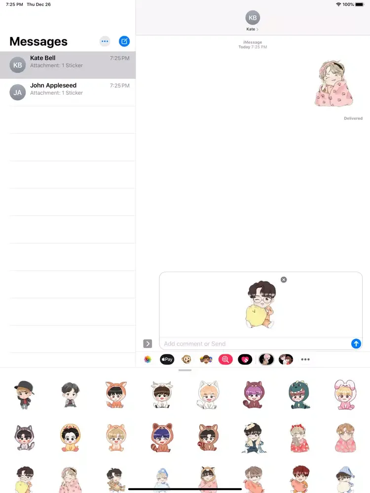 KPOP & JPOP eMoji and Stickers iPad  スクリーンショット