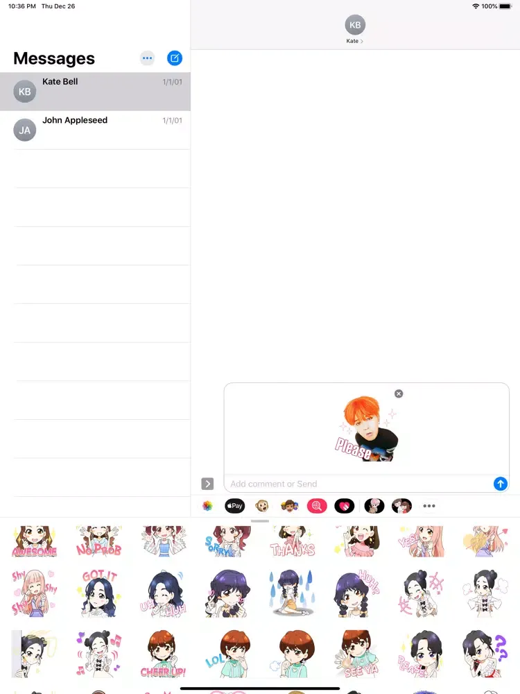 KPOP & JPOP eMoji and Stickers iPad  スクリーンショット