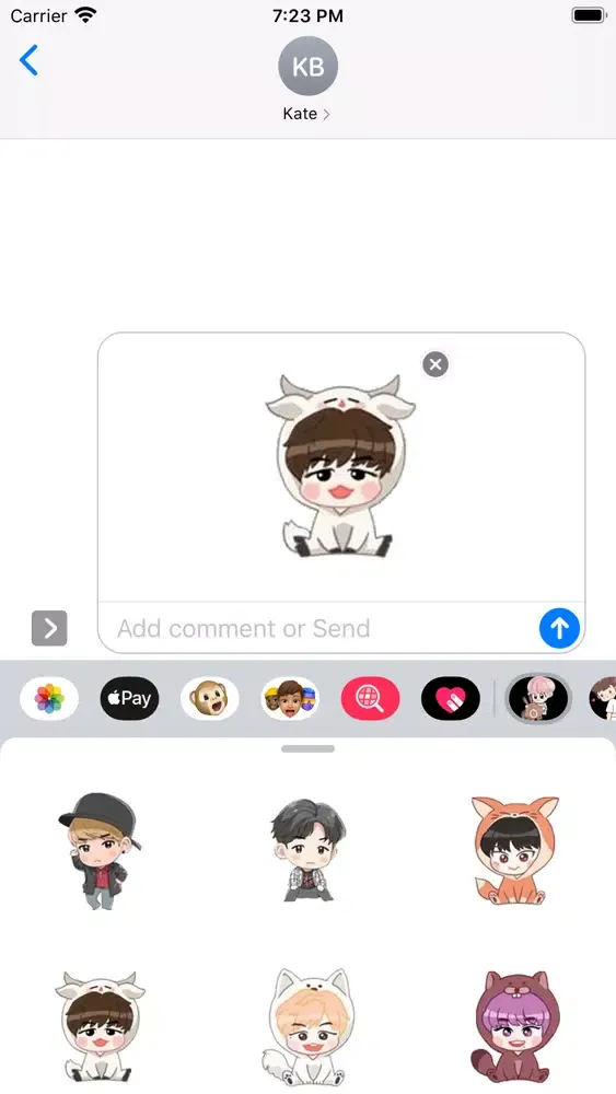 KPOP & JPOP eMoji and Stickers スクリーンショット
