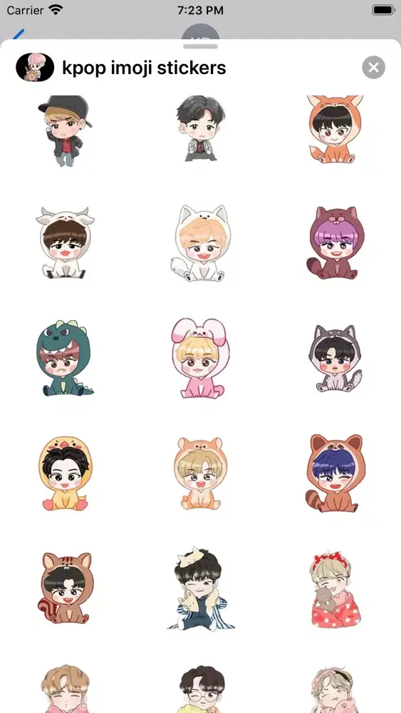 KPOP & JPOP eMoji and Stickers スクリーンショット