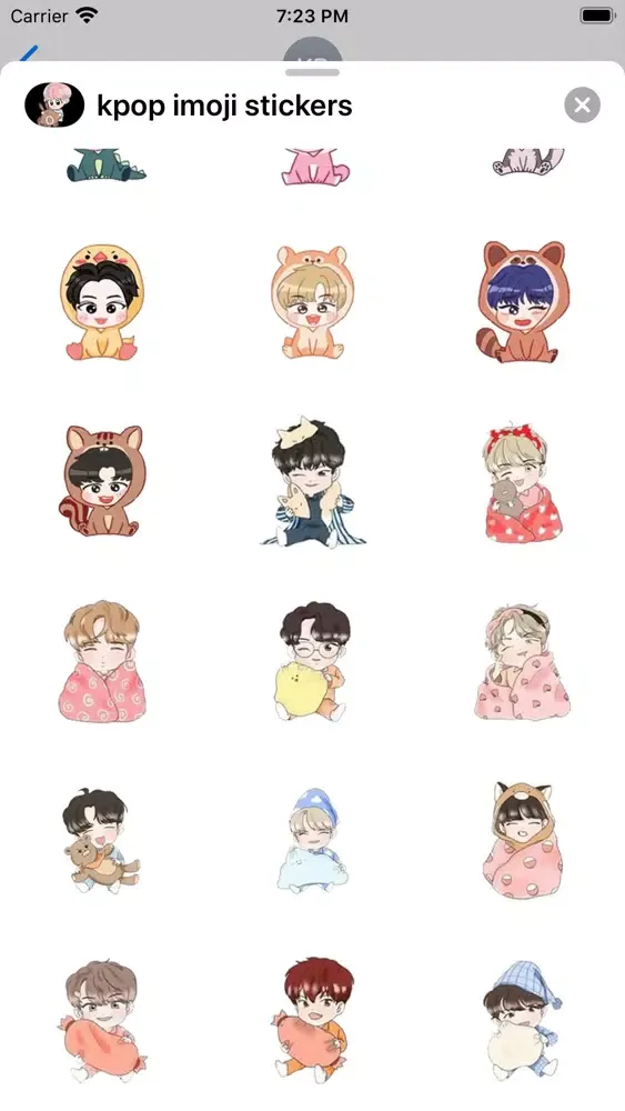 KPOP & JPOP eMoji and Stickers スクリーンショット