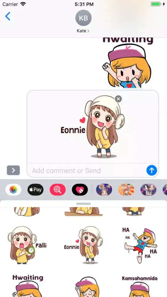 Ảnh chụp màn hình của Kawaii Emoji Cute Stickers