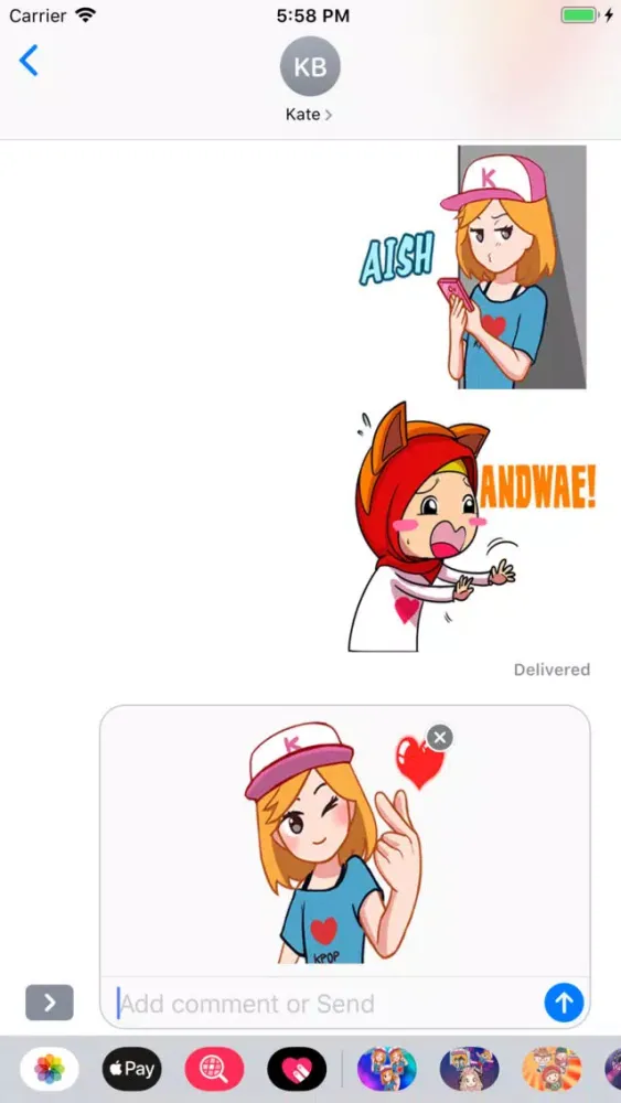Pop Style Cute Girl Stickers Screenshots