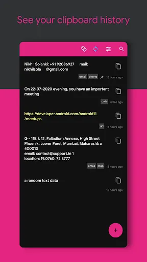 تصاویر XClipper - Clipboard manager