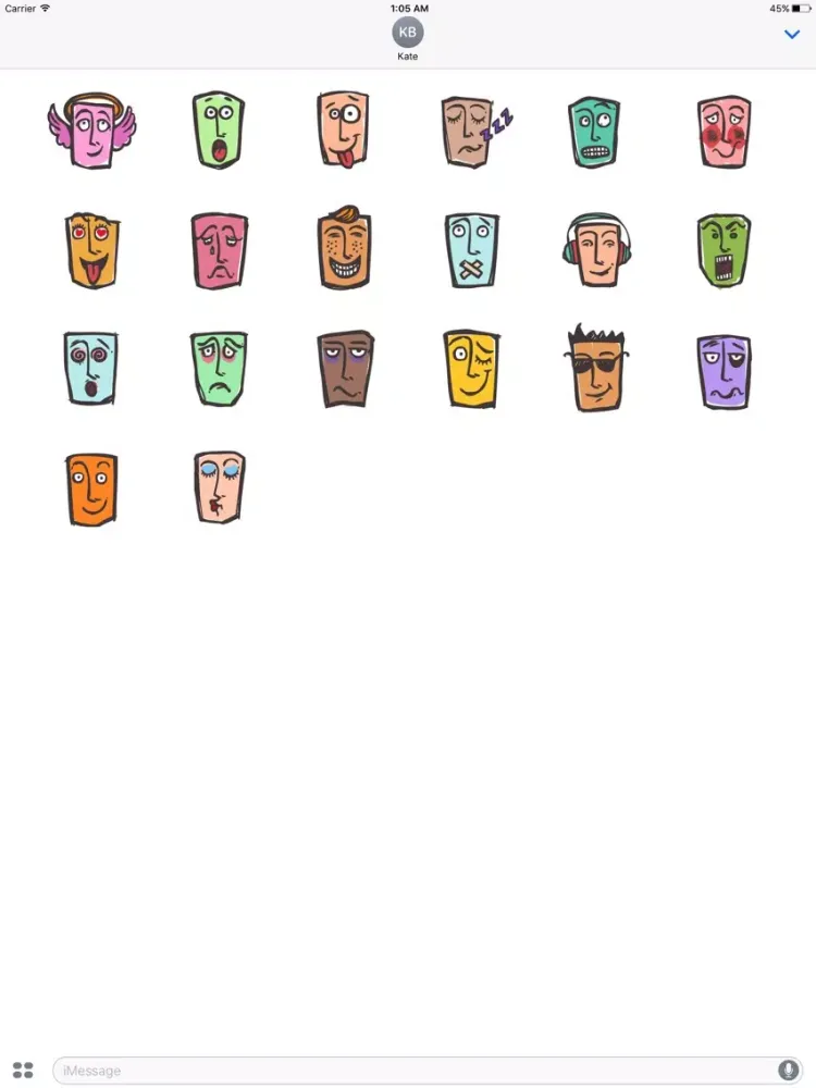 Capturas de tela do Abstract Face Stickers iPad 