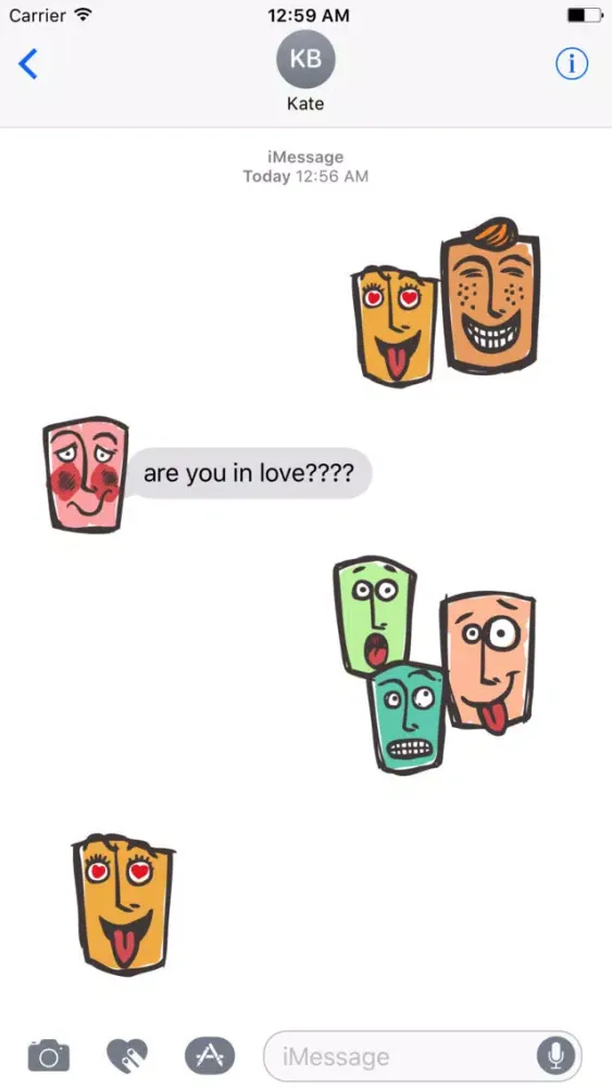 Capturas de tela do Abstract Face Stickers
