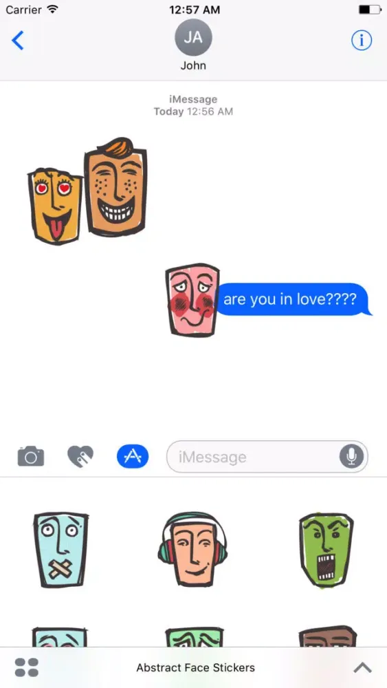 Capturas de tela do Abstract Face Stickers
