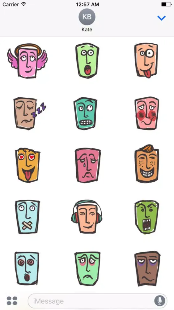 Capturas de tela do Abstract Face Stickers