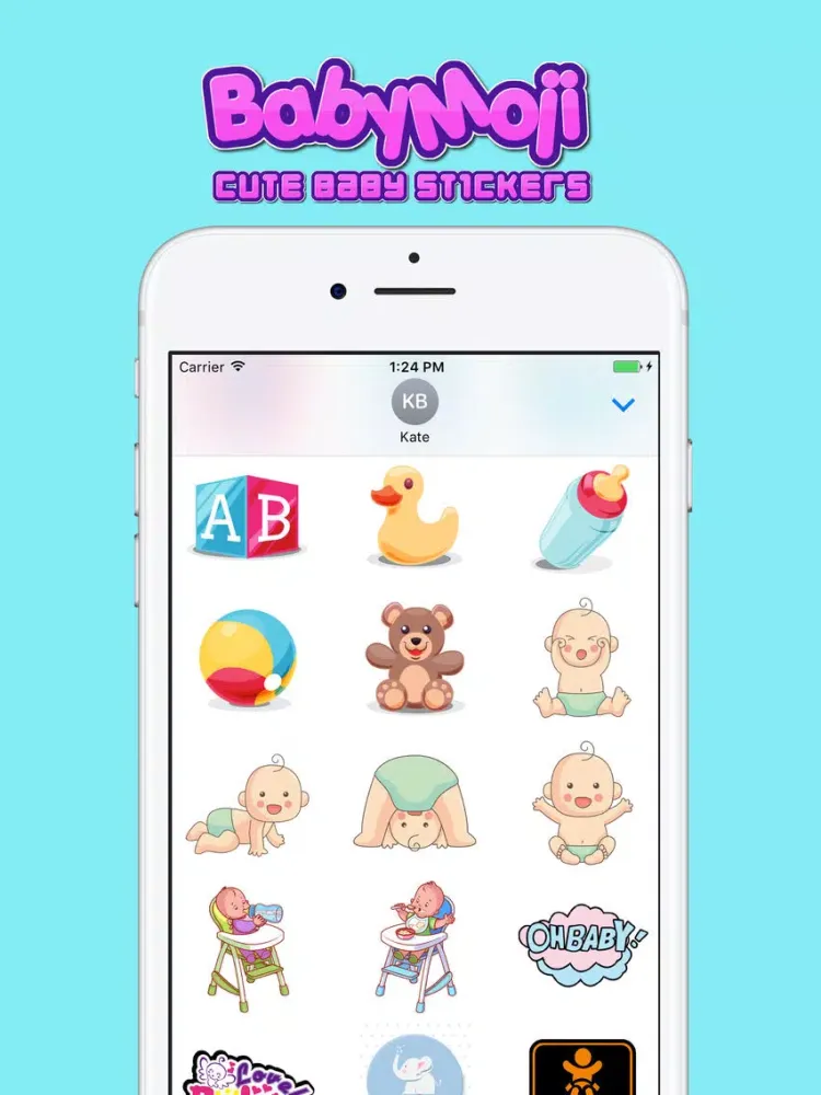 Ảnh chụp màn hình của BabyMoji - Cute Baby Stickers iPad 