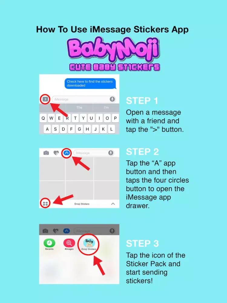 Ảnh chụp màn hình của BabyMoji - Cute Baby Stickers iPad 