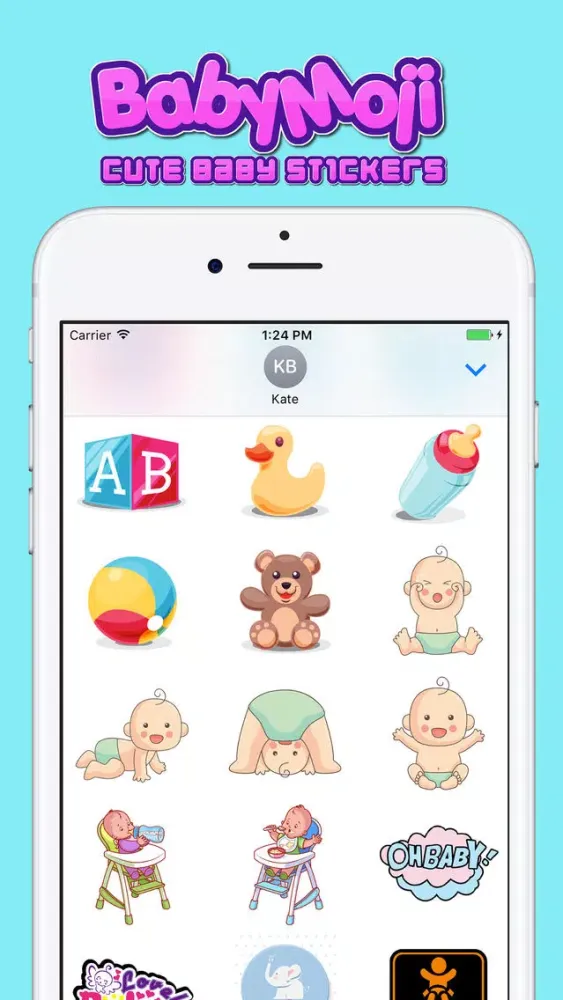 Ảnh chụp màn hình của BabyMoji - Cute Baby Stickers