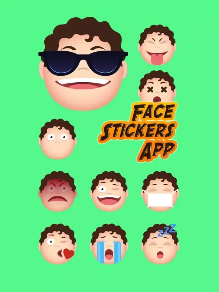 Tangkapan skrin Face Stickers App - Emoji Transformation iPad 