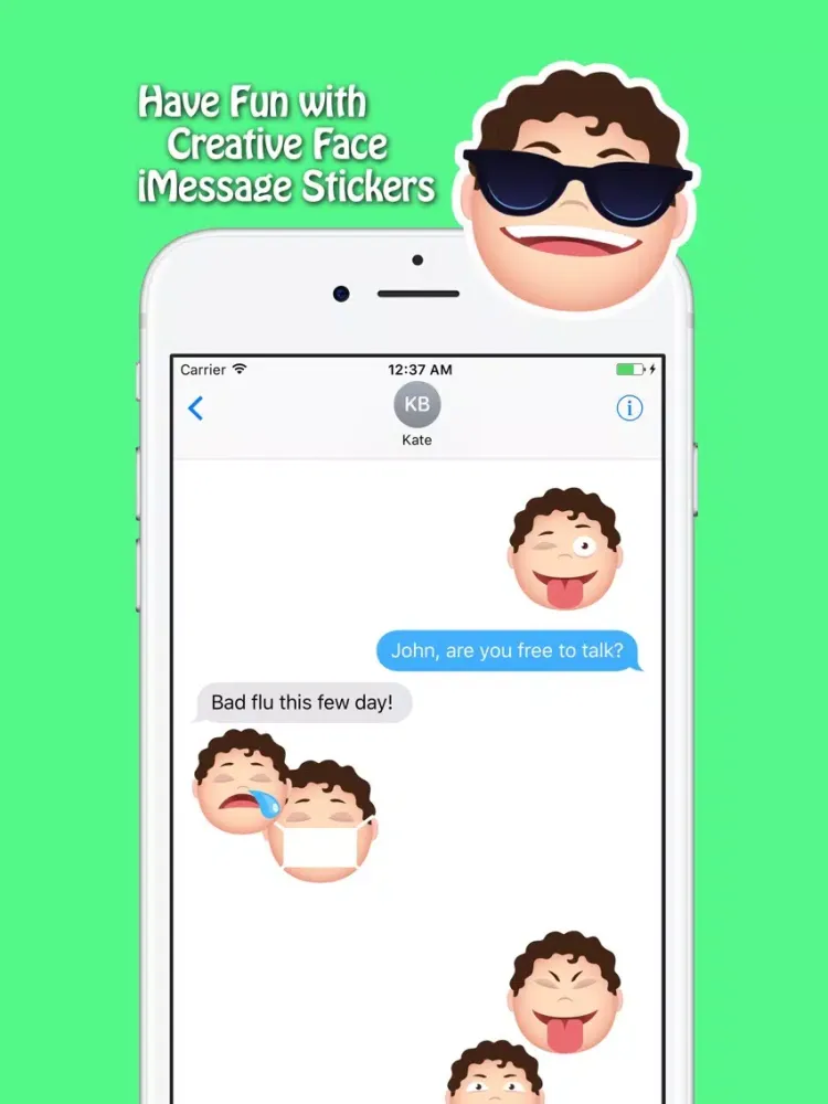Tangkapan skrin Face Stickers App - Emoji Transformation iPad 