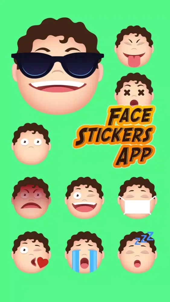 Tangkapan skrin Face Stickers App - Emoji Transformation