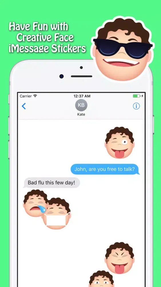 Tangkapan skrin Face Stickers App - Emoji Transformation