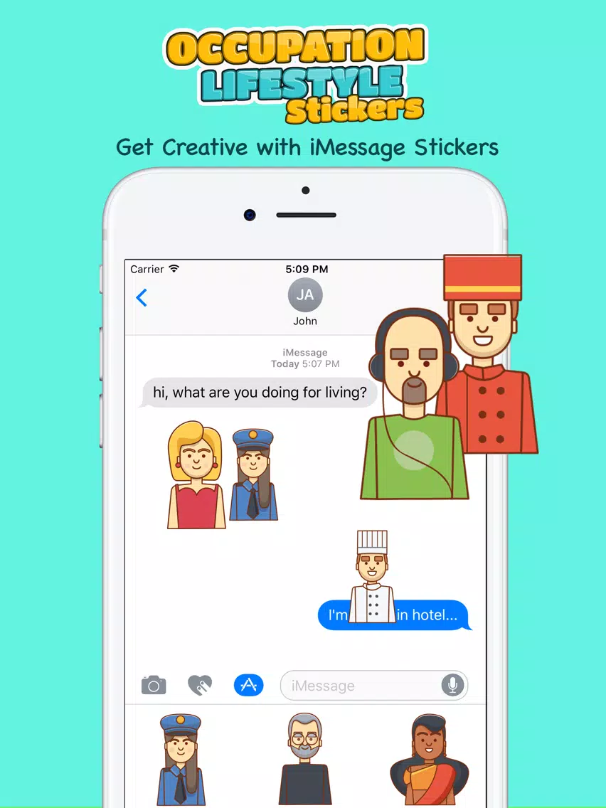 Скриншоты Occupation Stickers - Lifestyle Professions iPad 