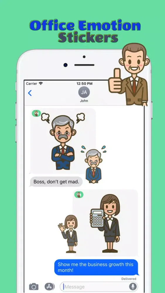 Office Emotion Stickers Ekran Görüntüleri