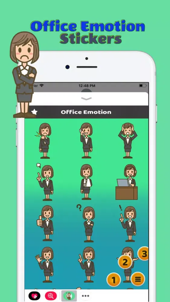 Office Emotion Stickers Ekran Görüntüleri