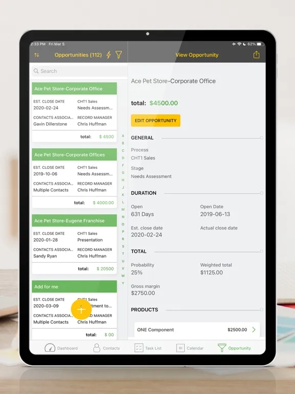 Handheld Contact Api iPad  스크린샷