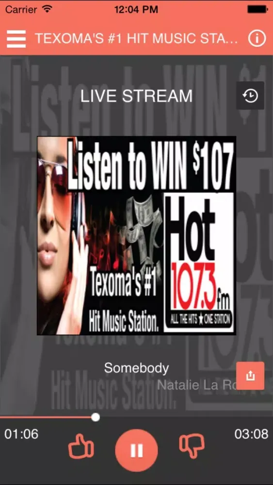 Captures d'écran de Hot 107.3 FM