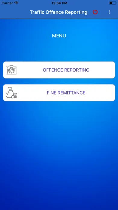 Screenshot di Traffic Offence Reporting