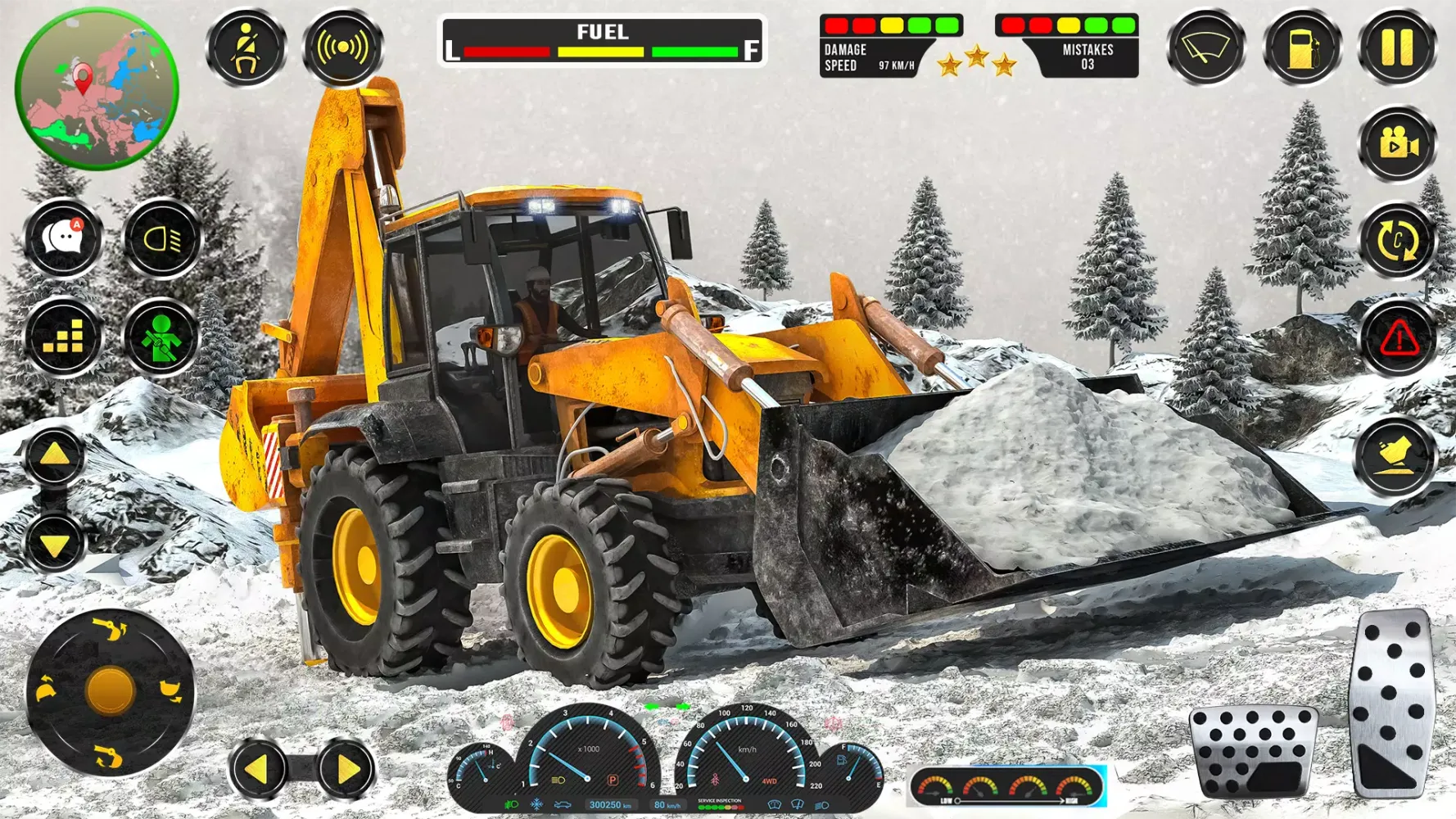 Snow Construction JCB Games 3D Screenshots