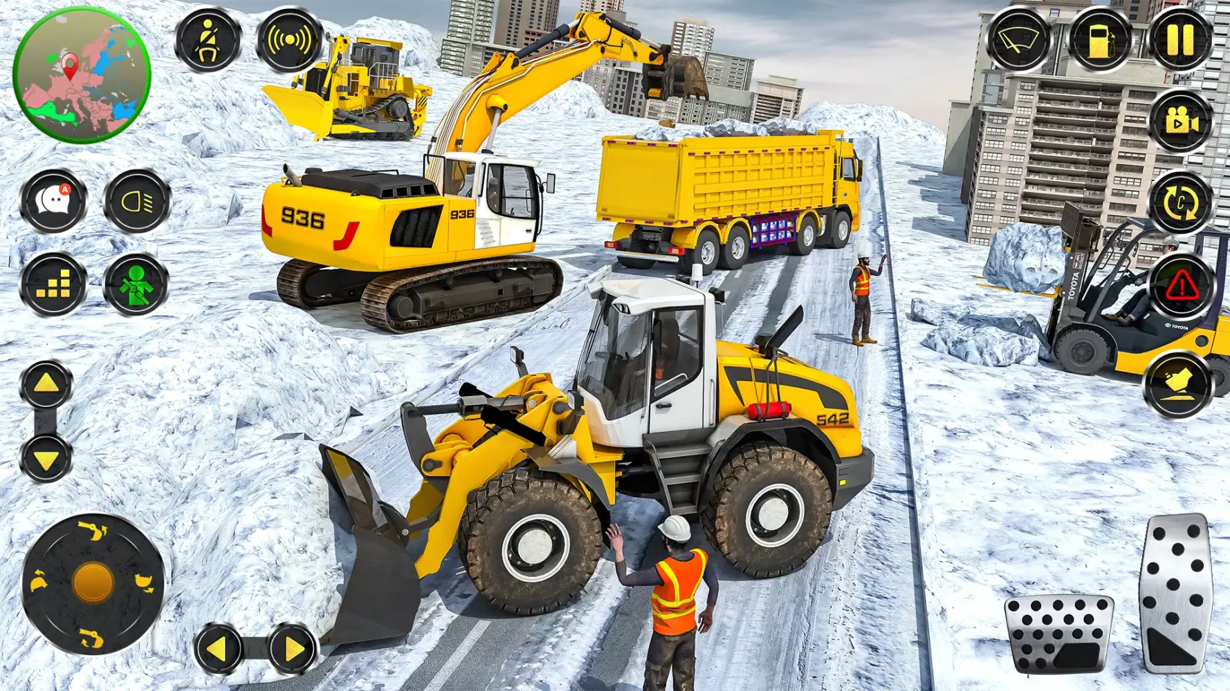 Snow Construction JCB Games 3D Screenshots
