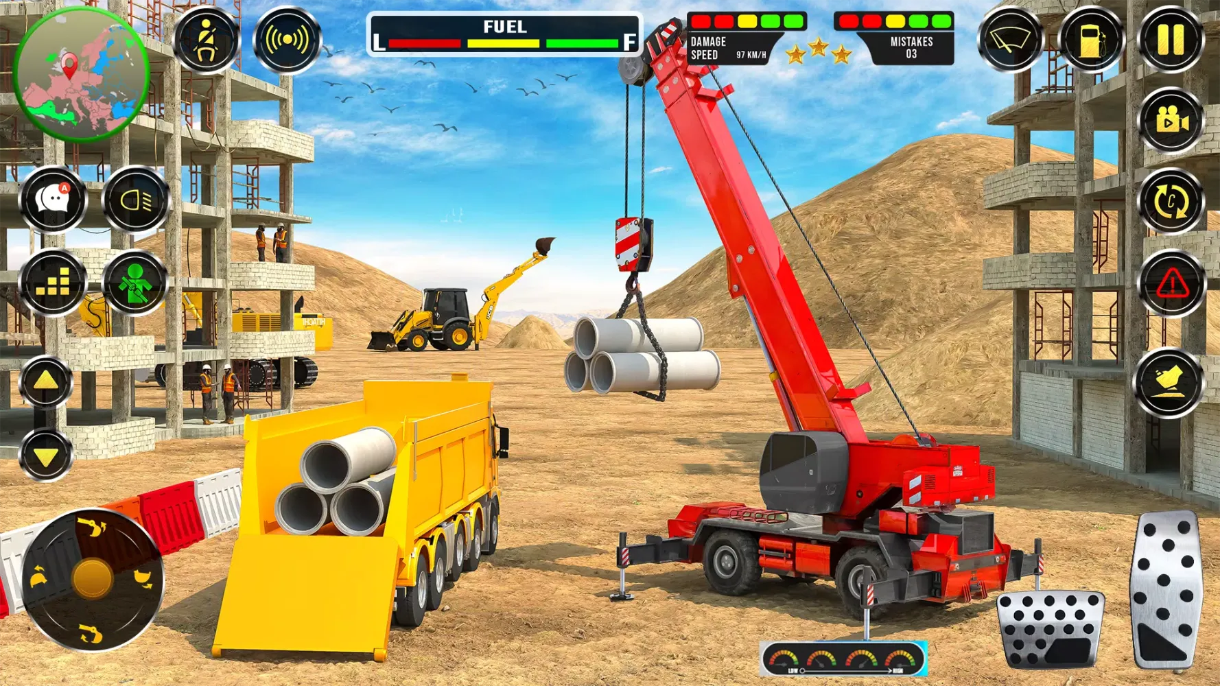 Snow Construction JCB Games 3D Screenshots
