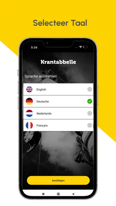 Kraantabel App Screenshots