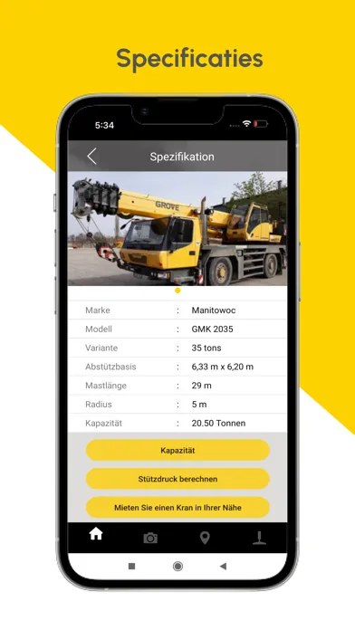 Kraantabel App Screenshots