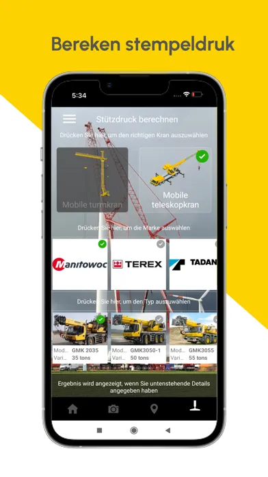 Kraantabel App Screenshots